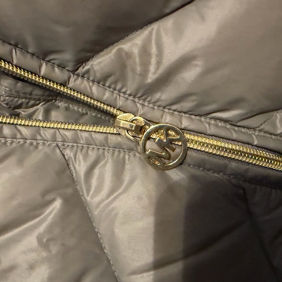 Michael Kors Jacket Womens Gray Packable Down Fill Puffer Coat Hoodie Quilted - Picture 6 of 11